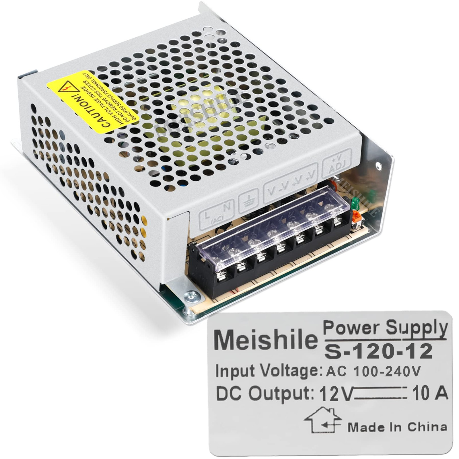 12V 10A 120W DC Switching Power Supply Adapter 110V AC to DC 12V, Industrial ...