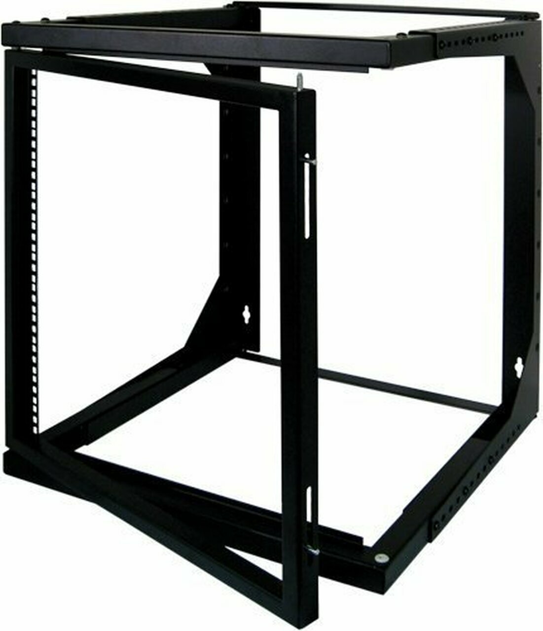 9U Wall Mount Open Frame Rack – Front Swing Out 20.80"H x 21.65"W x 18"-30"D 66 