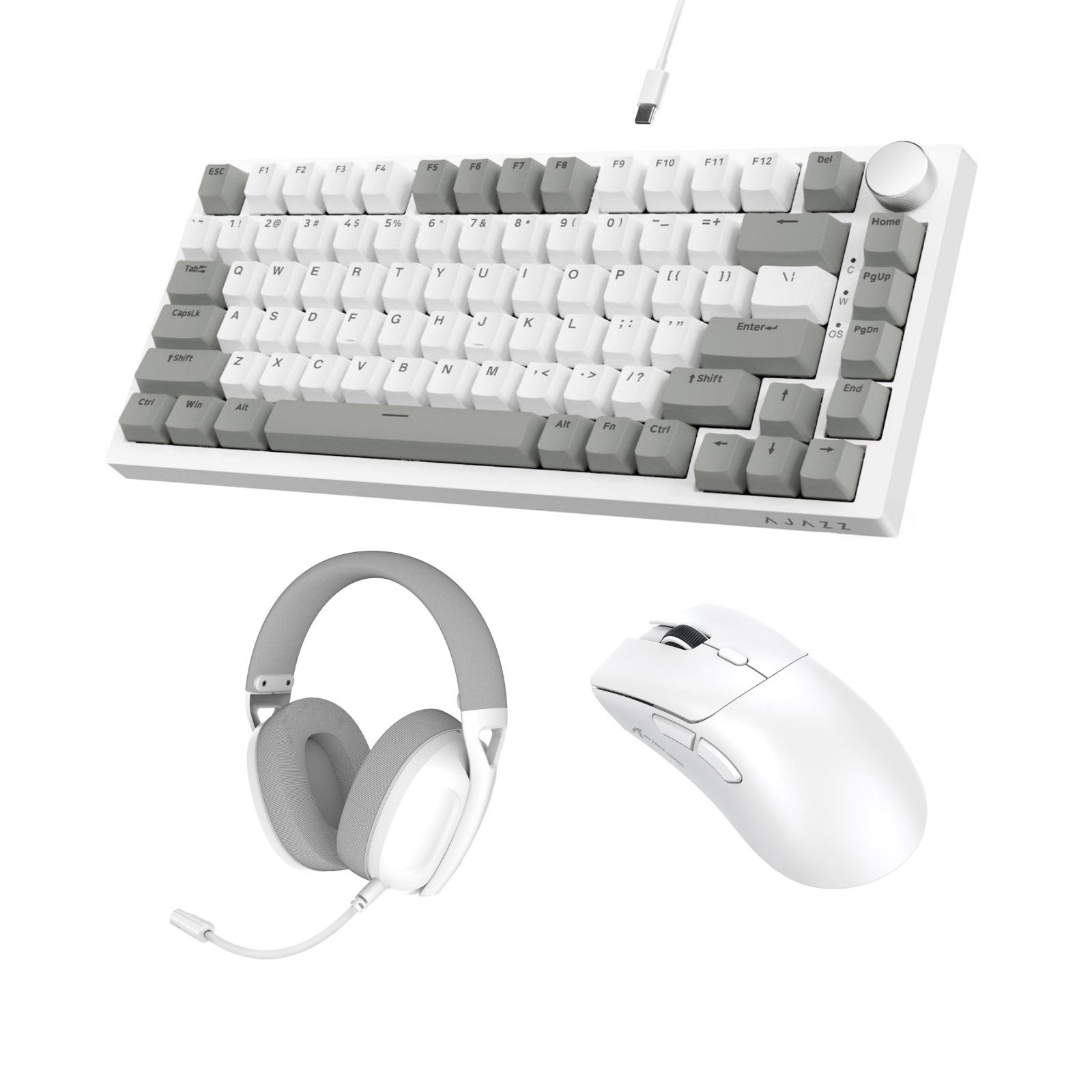 AJAZZ AK820 Mechanical 75% Wired keyboard, three-mode mouse, gaming headset
