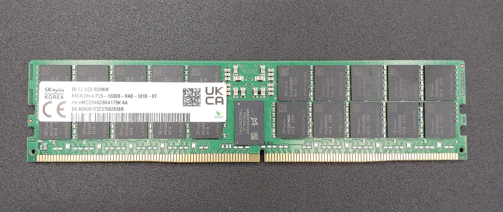 SK Hynix 64GB 2Rx4 PC5 DDR5 5600 RDIMM ECC Server Memory RAM HMCG94AGBRA179N