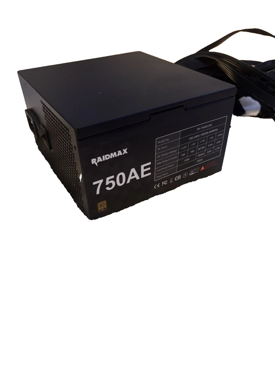 RAIDMAX 750AE/750W PC Power Supply (From Pre-Built)