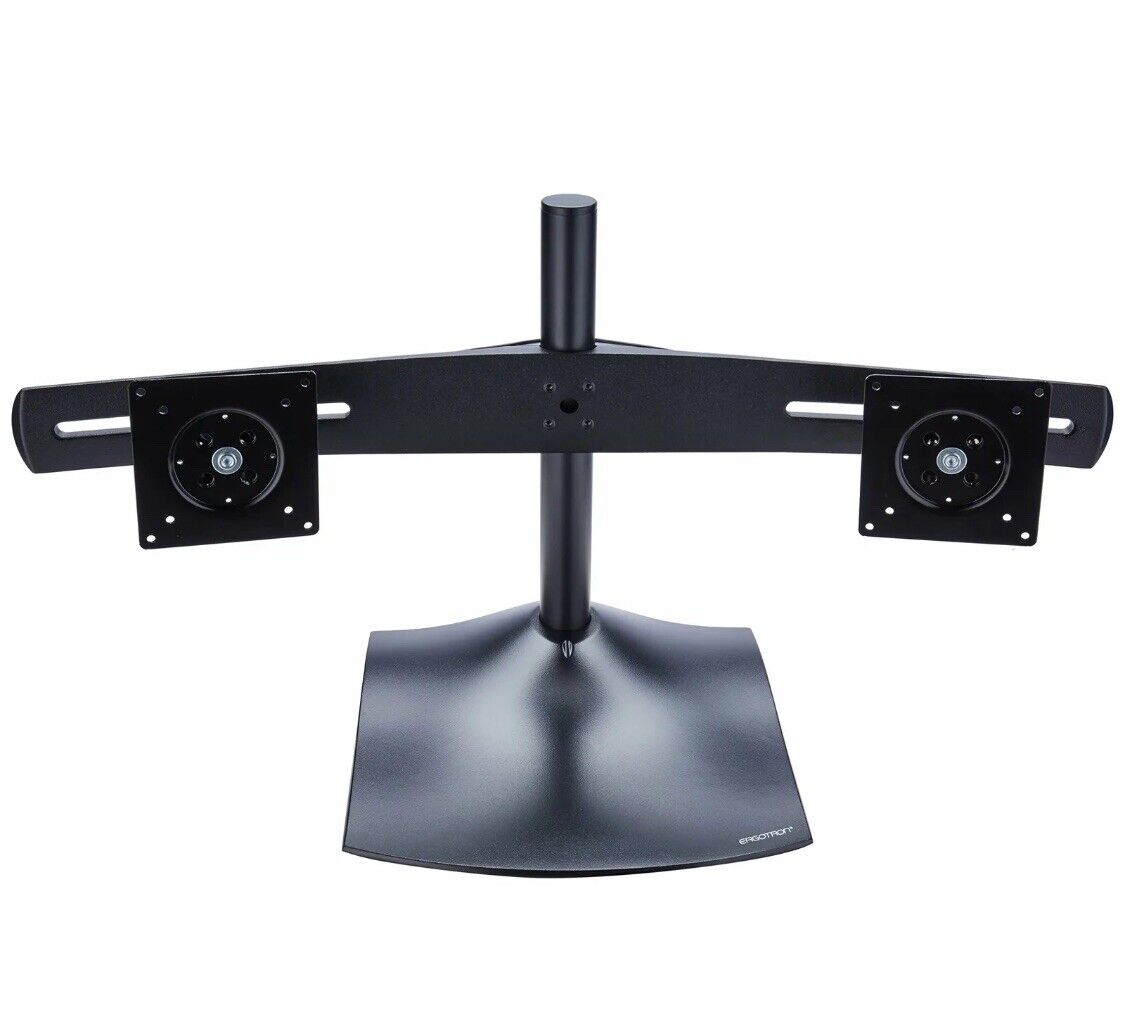 Ergotron DS100 Dual Monitor Desk Stand Horizontal Black 33-322-200 - NEW
