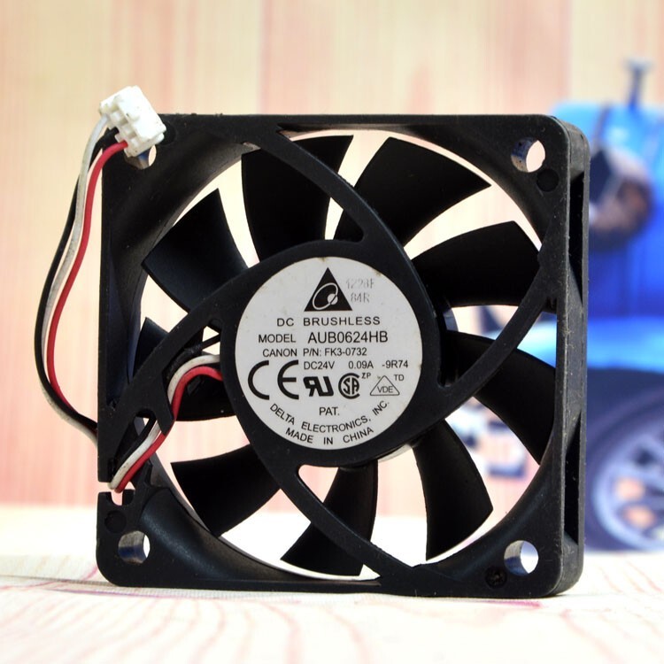 For Delta AUB0624HB 6CM 6015 24V 0.09A 3-wire inverter power supply cooling fan