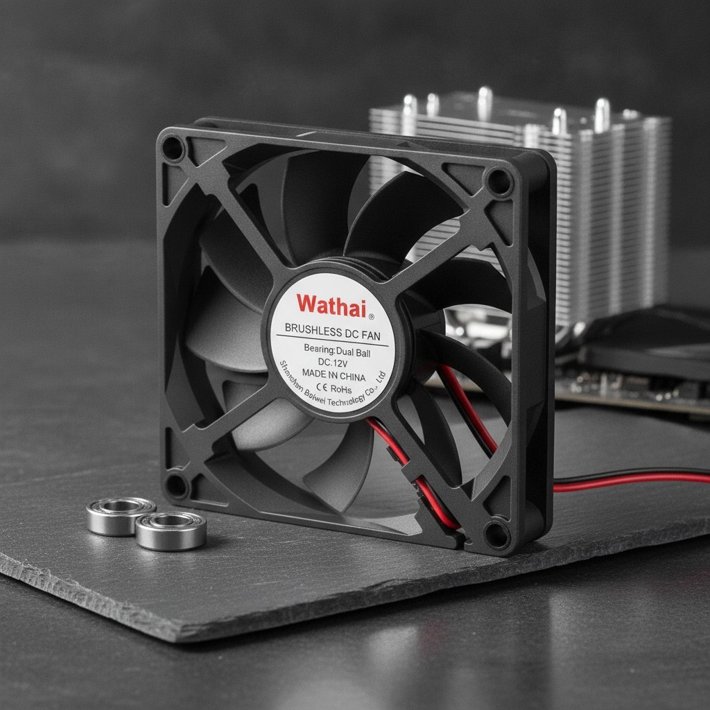 80Mm X 15Mm 12V DC Coolng Fan 2 Pin Dual Ball High Performance Brushless