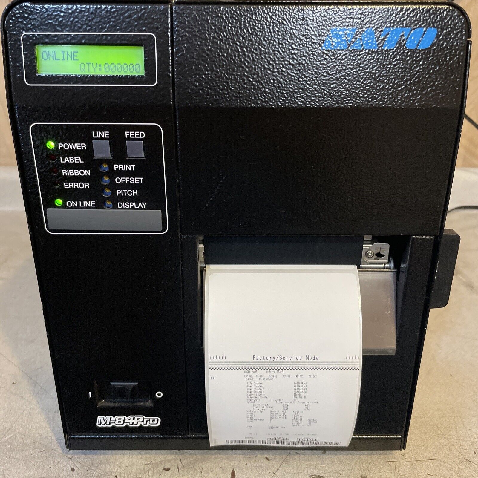 SATO M-84PRO-2 Industrial Thermal Transfer Label Printer w/ Ethernet