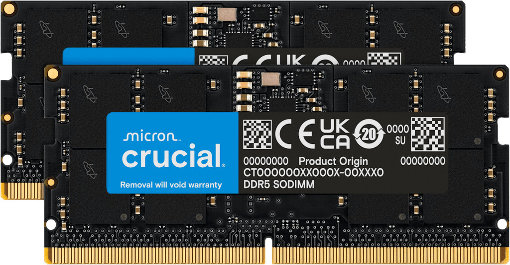 Crucial 96GB 2 x 48GB DDR5 RAM 5600MHz SODIMM CT2K48G56C46S5 SERIAL # RECORDED