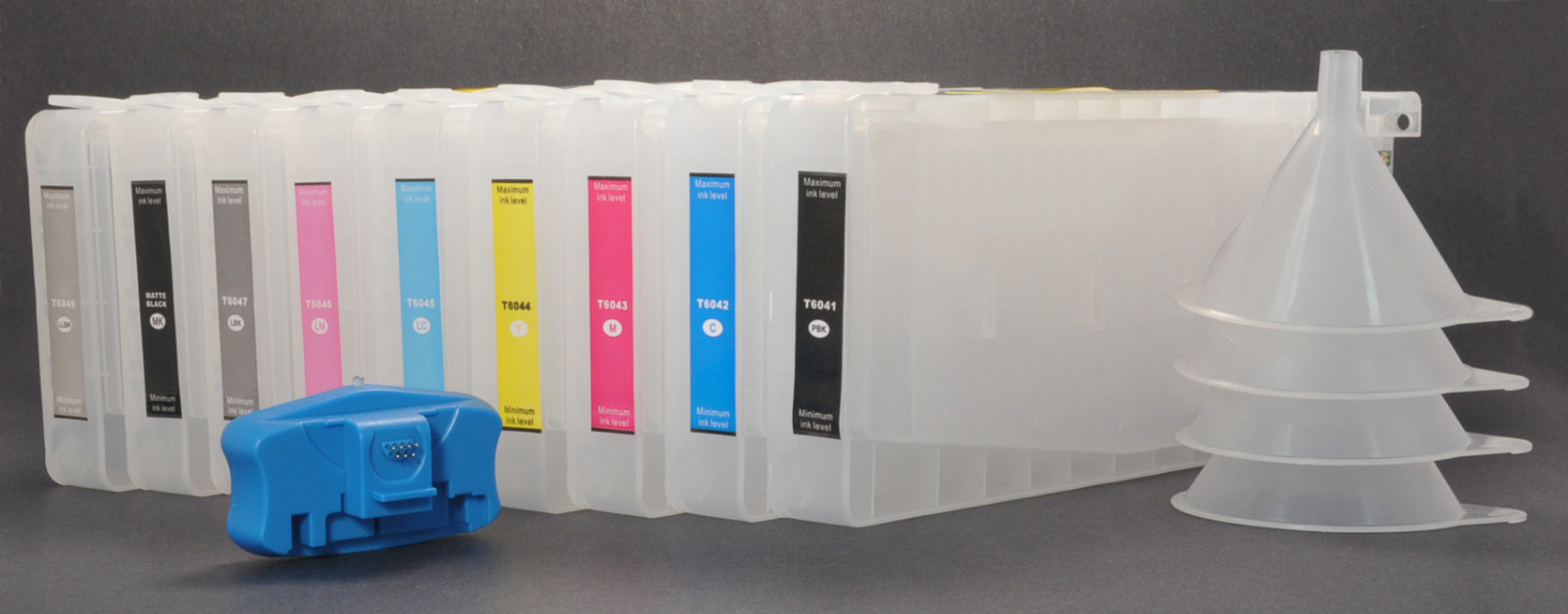 9x350 Refillable Pigment Ink Cartridges Stylus Pro 7880/9880,UltraChrom Resetter
