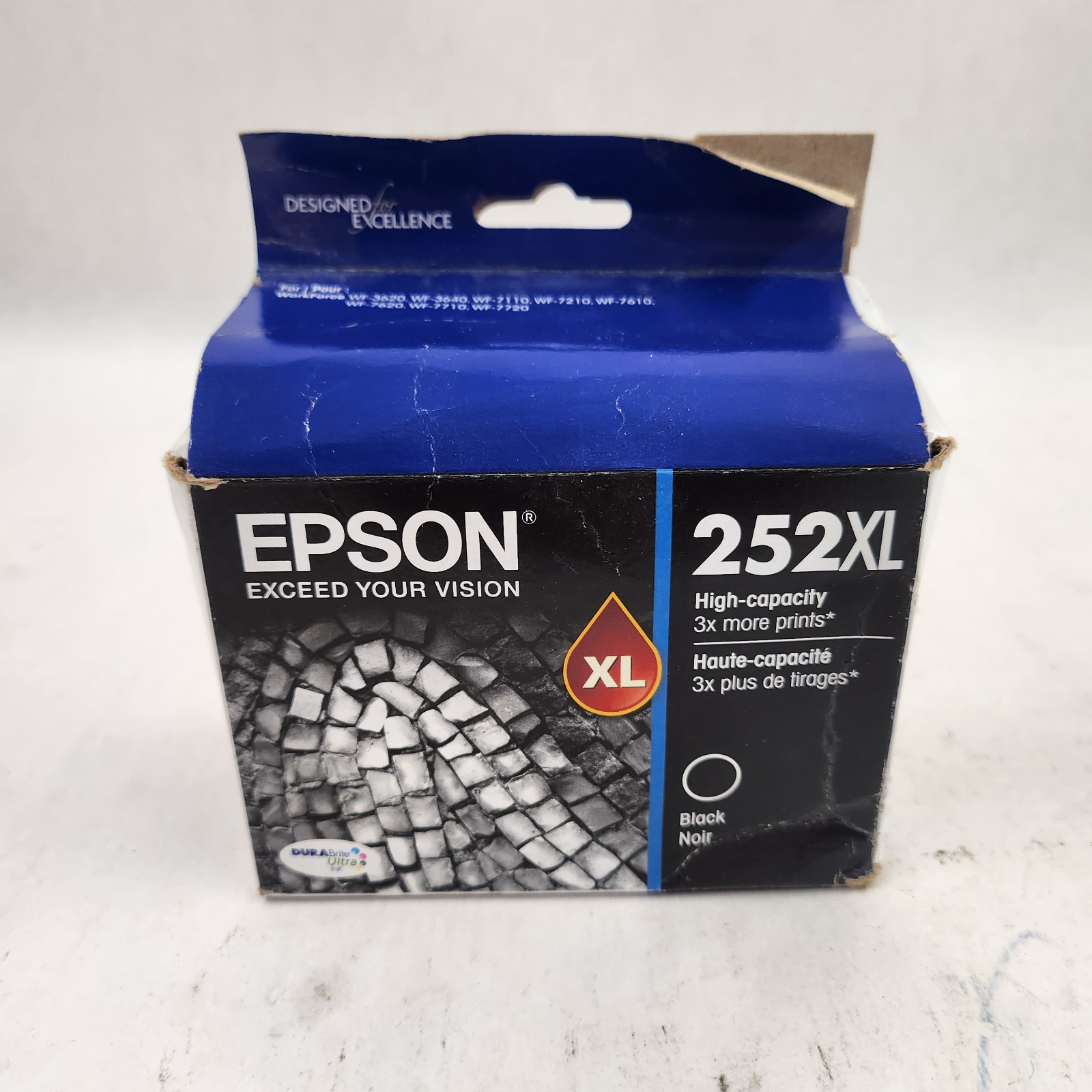Genuine Epson 252XL Black Ink Cartridge 03/2021