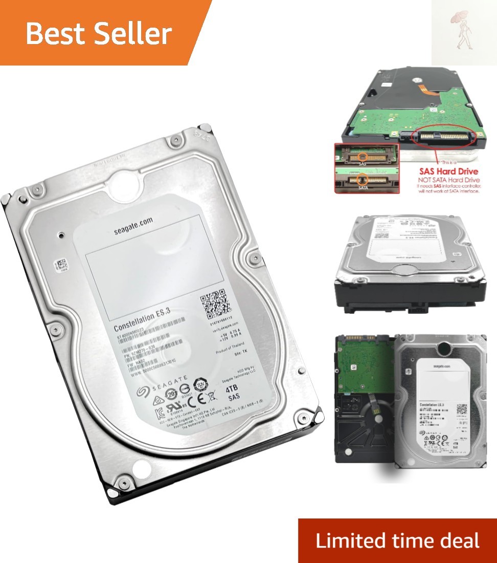 Enterprise Capacity 3.5 HDD Constellation ES 4TB 7200RPM 6Gbps SAS 128 MB Cac...