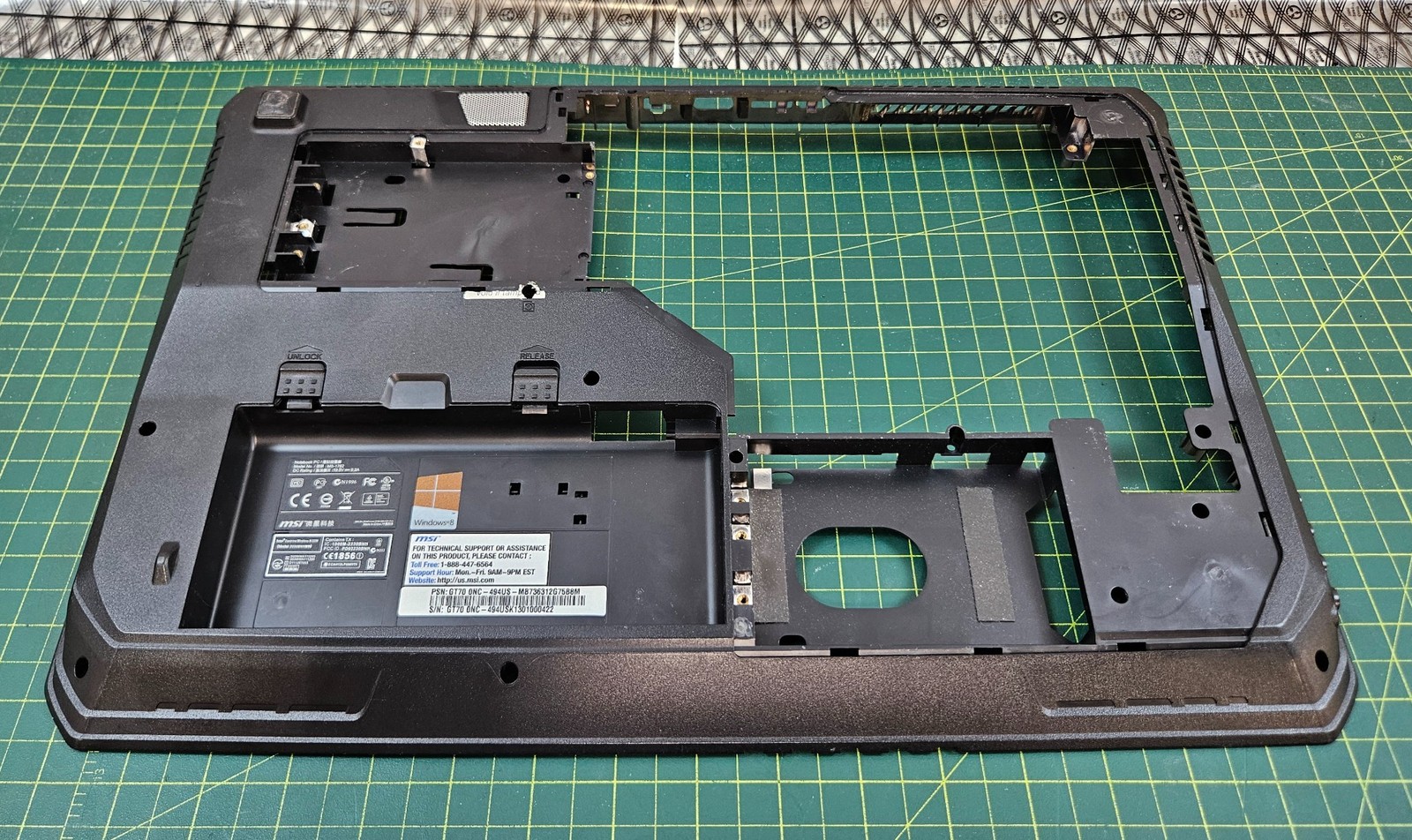 OEM MSI GT70 MS-1762 17.3 Lower Bottom Case Base Cover 761D217Y31 #d76
