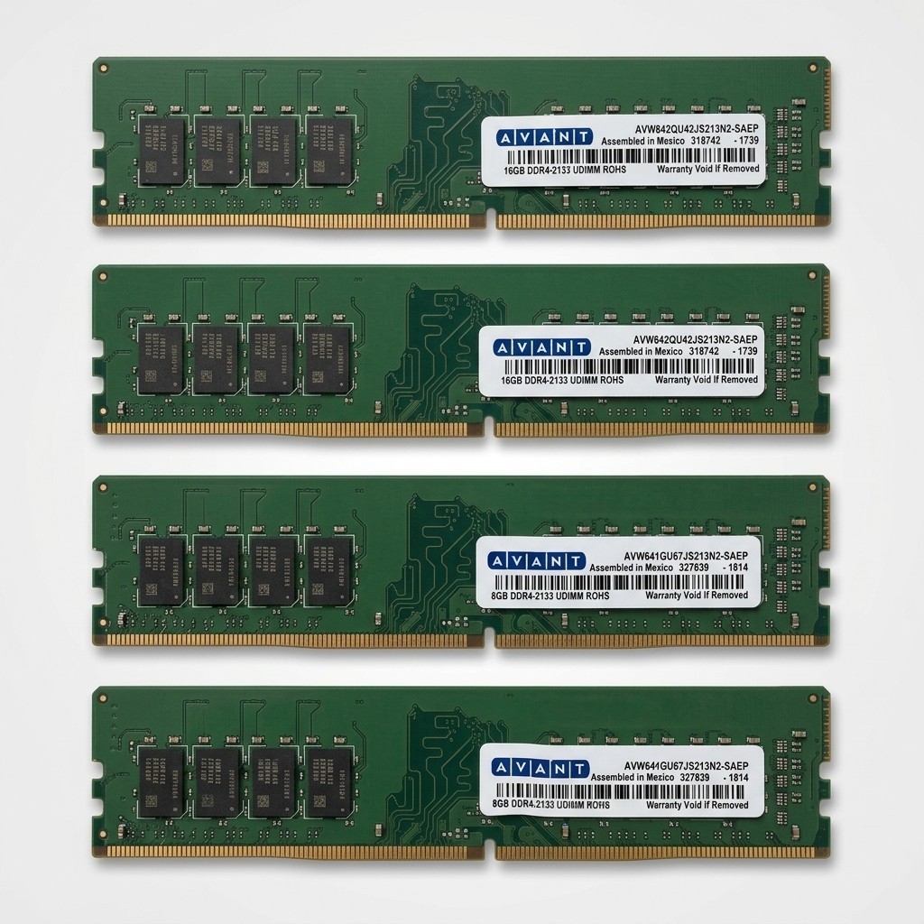 48GB (2x16GB + 2x8GB) Avant DDR4-2133 PC4-17000 UDIMM Non-ECC Desktop RAM Lot Pa