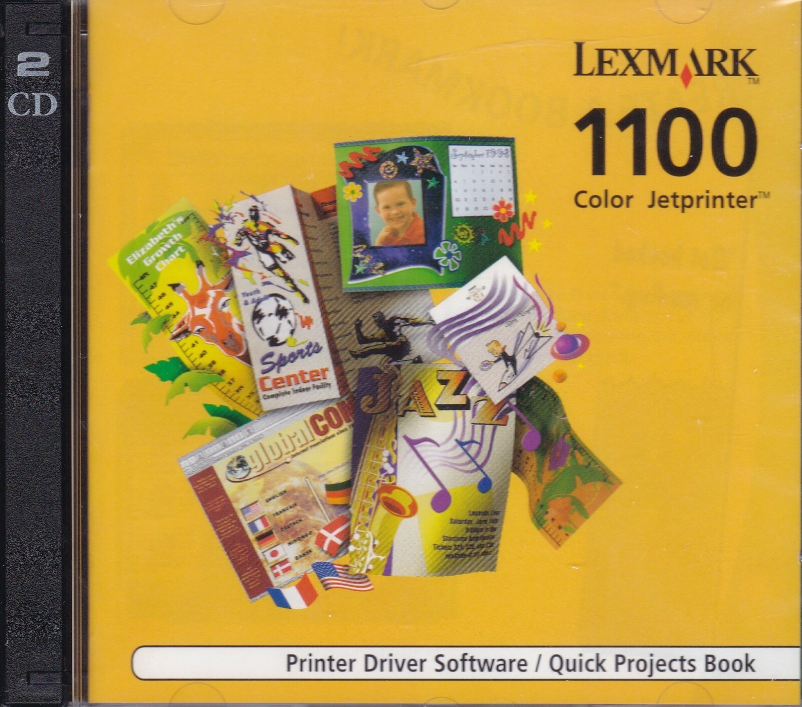 Lexmark 1100 Color Jetprinter: Printer Driver Software/Quick Projects Book *NEW*