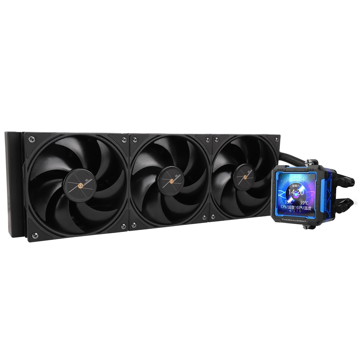 FW PRO 360 Black-360mm AIO CPU Liquid Cooler,IPS LCD Screen