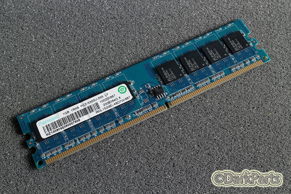 Ramaxel RML1520EC48D7W-667 1GB PC2-5300U-555 DDR2-667Mhz Memory RAM