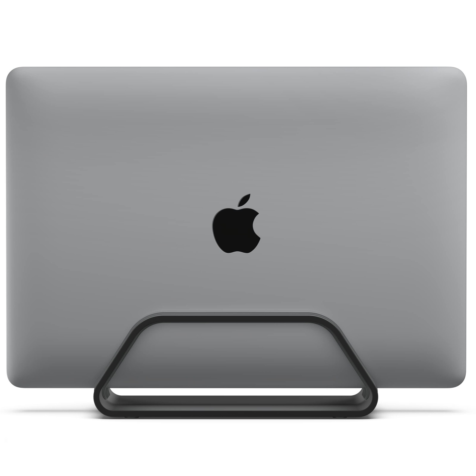 Black Aluminum Vertical Laptop Stand Desk Holder Exchangeable PC Inserts