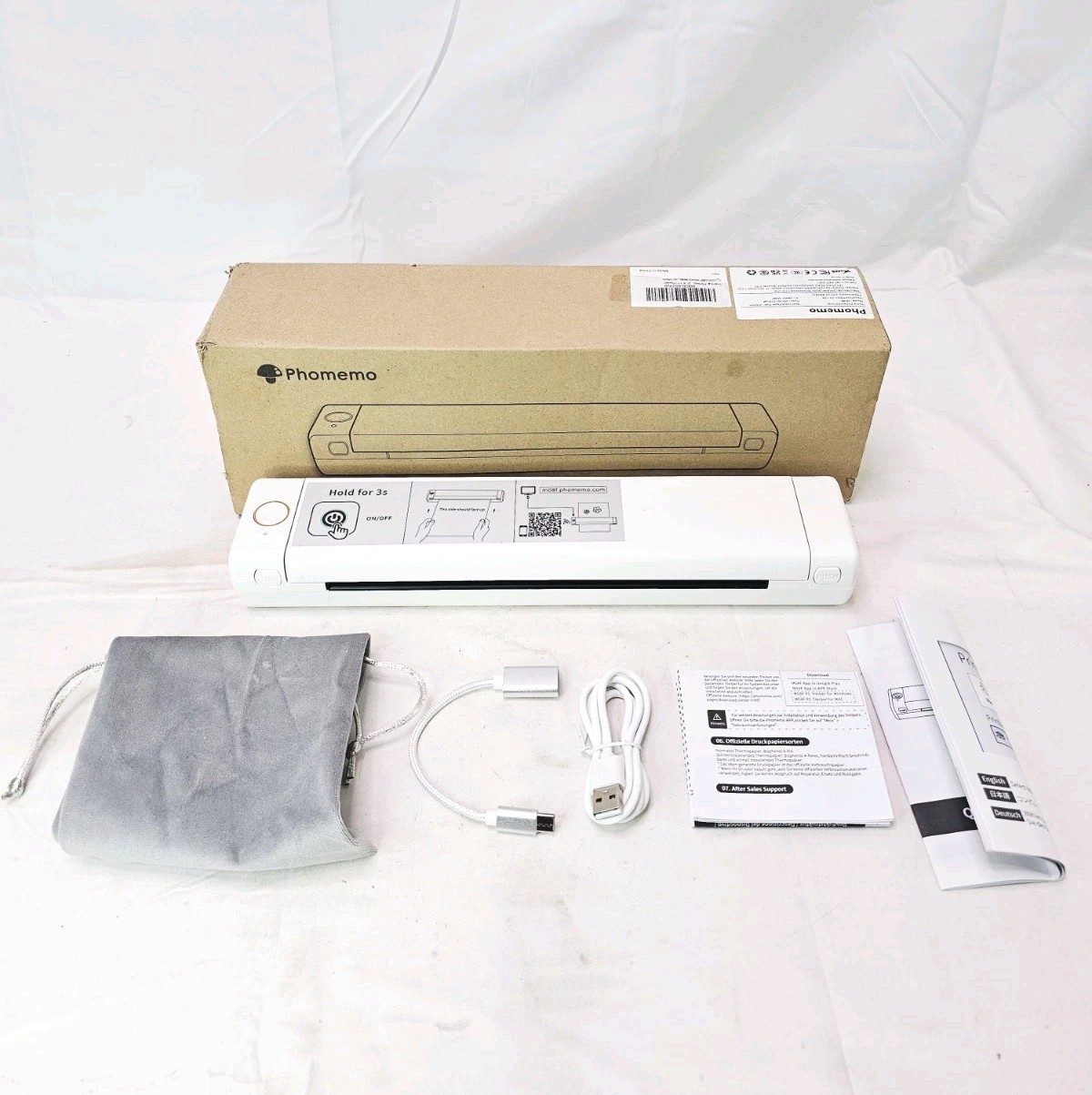 Phomemo M08F Wireless Tattoo Stencil Printer Portable Transfer Copier, White