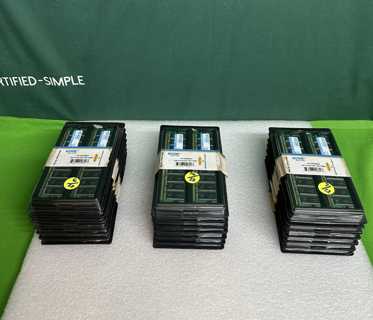 Lot of 42 Edge Memory 2GB PC2100 DDR 184-Pin DIMM RAM 266MHz