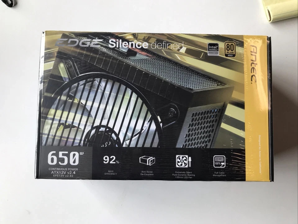 New 650W 80+ Gold PLUS ATX 12V EPS 12V Gaming Power Supply PSU Fully Modular