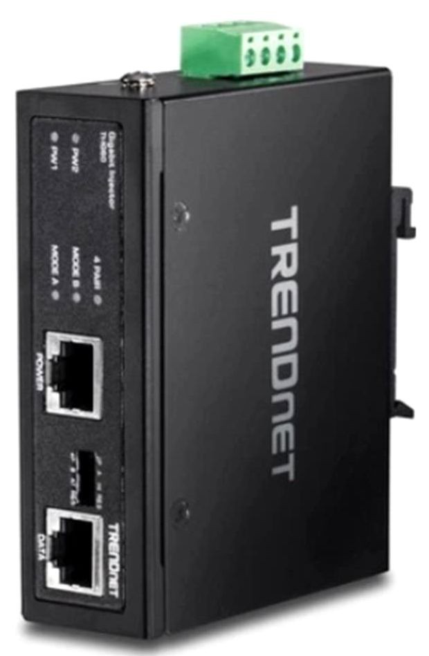 TRENDnet TI-IG60 Hardened Industrial Gigabit PoE+ Injector Kit 60 Watts