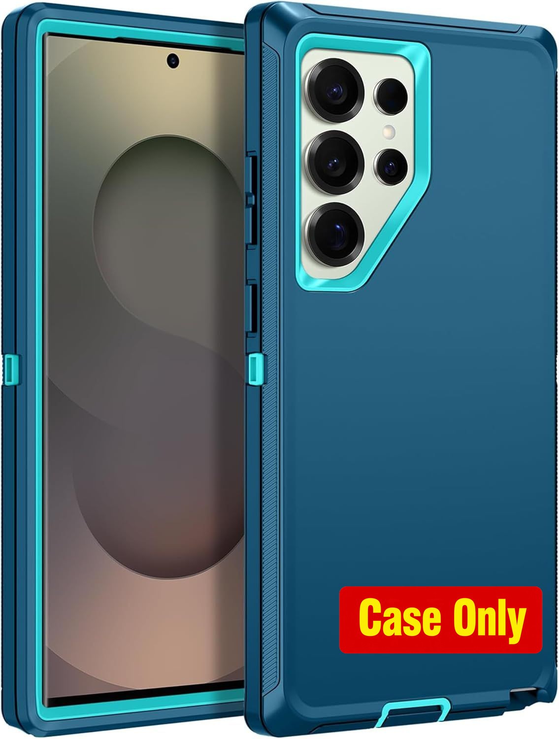 Case for Samsung Galaxy S25 Ultra, 3-Layer Heavy Duty Bumper Cover, Shockproof