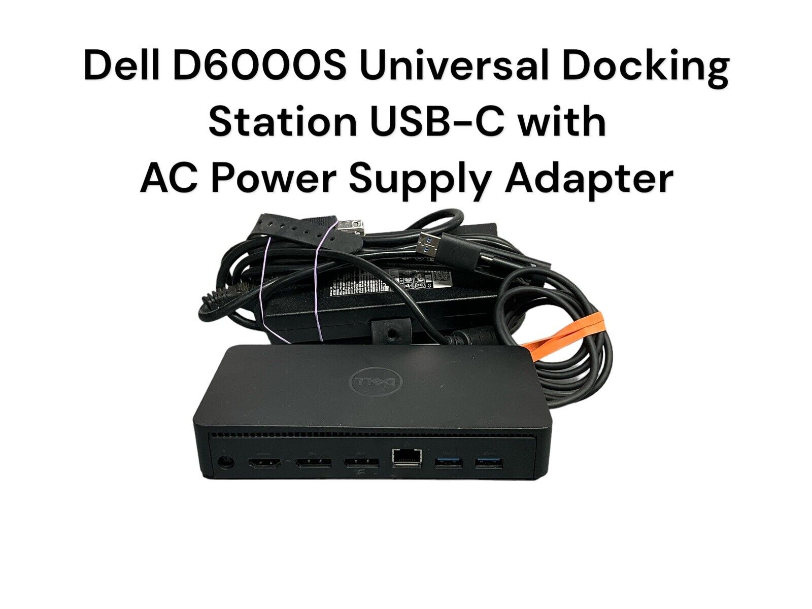 Dell D6000S Universal Docking Station USB-C with AC Power Supply Adapter