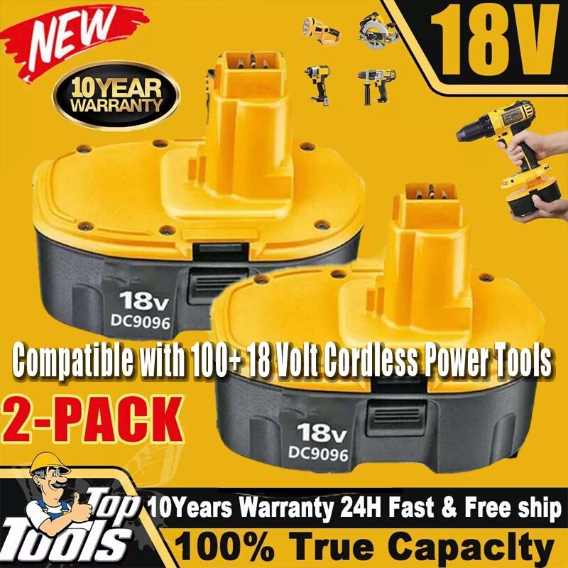 2-PACK 7.0AH 18V For Dewalt 18VOLT DC9096 DC9098 Ni-Mh Battery DC9099 DC9096-2