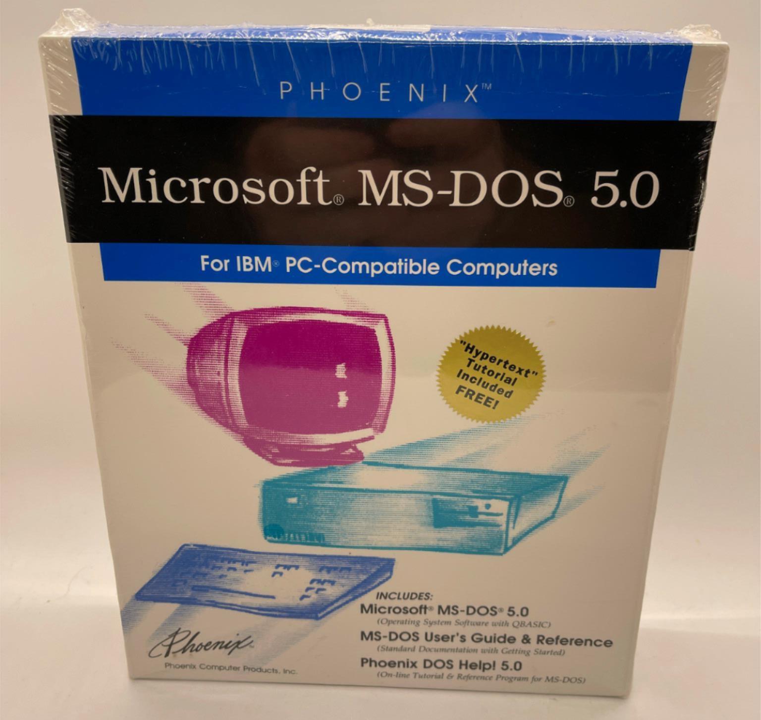 Phoenix Microsoft MS-DOS 5.0 With 5.25