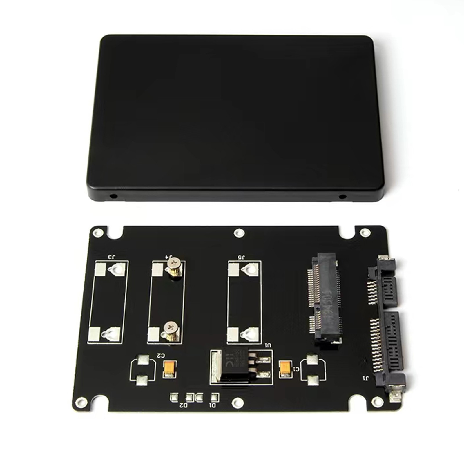 Mini PCI-E mSATA SSD to 2.5" SATA Hard Disk Enclosure Case Converter Adapter