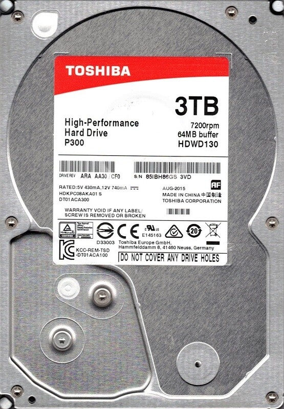 P300 HDWD130 ARA AA30/CF0 Toshiba 3TB