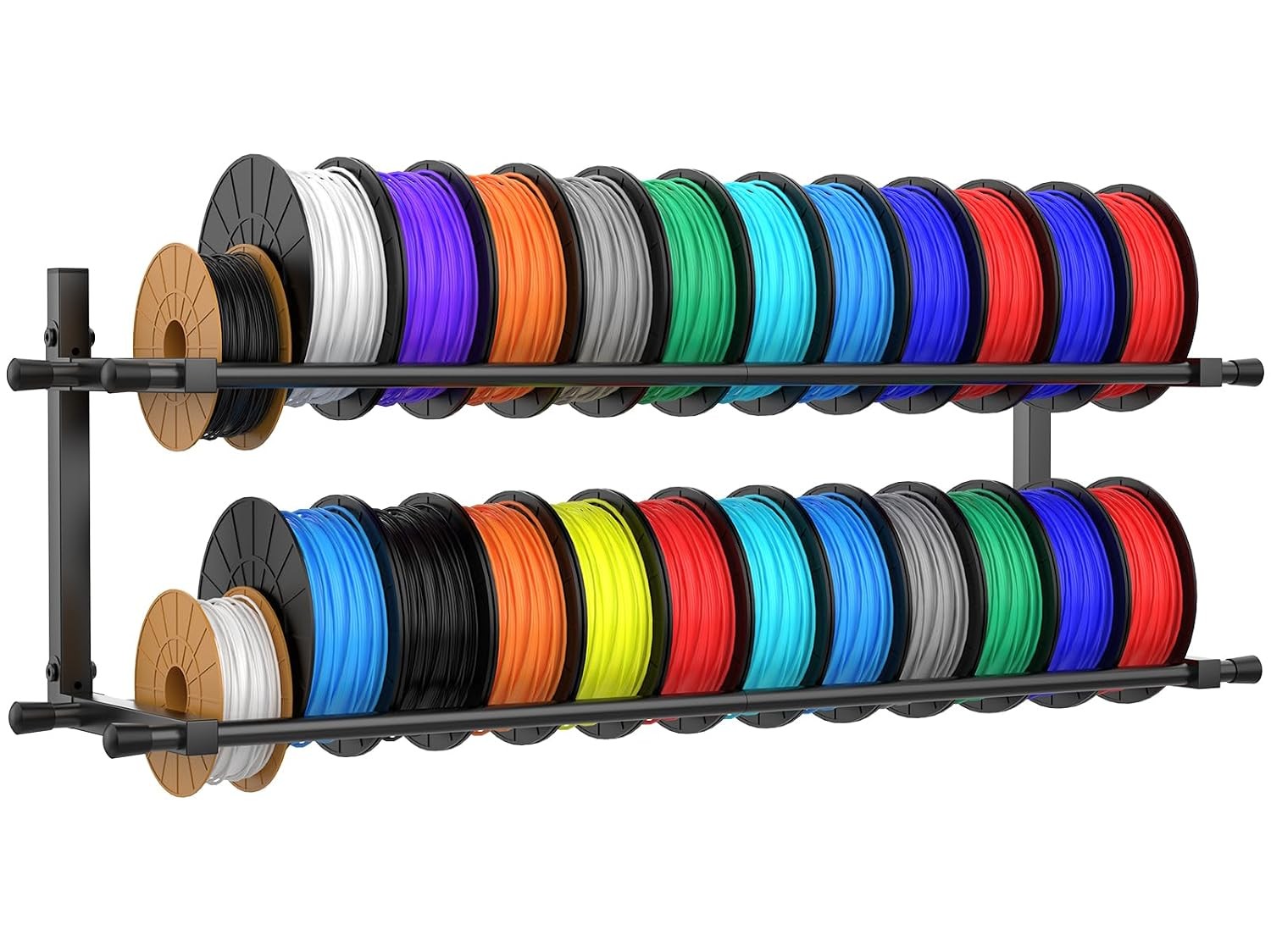 3D Printer Filament Storage Rack Wall Mount, Foldable Heavy Duty Metal Shelving