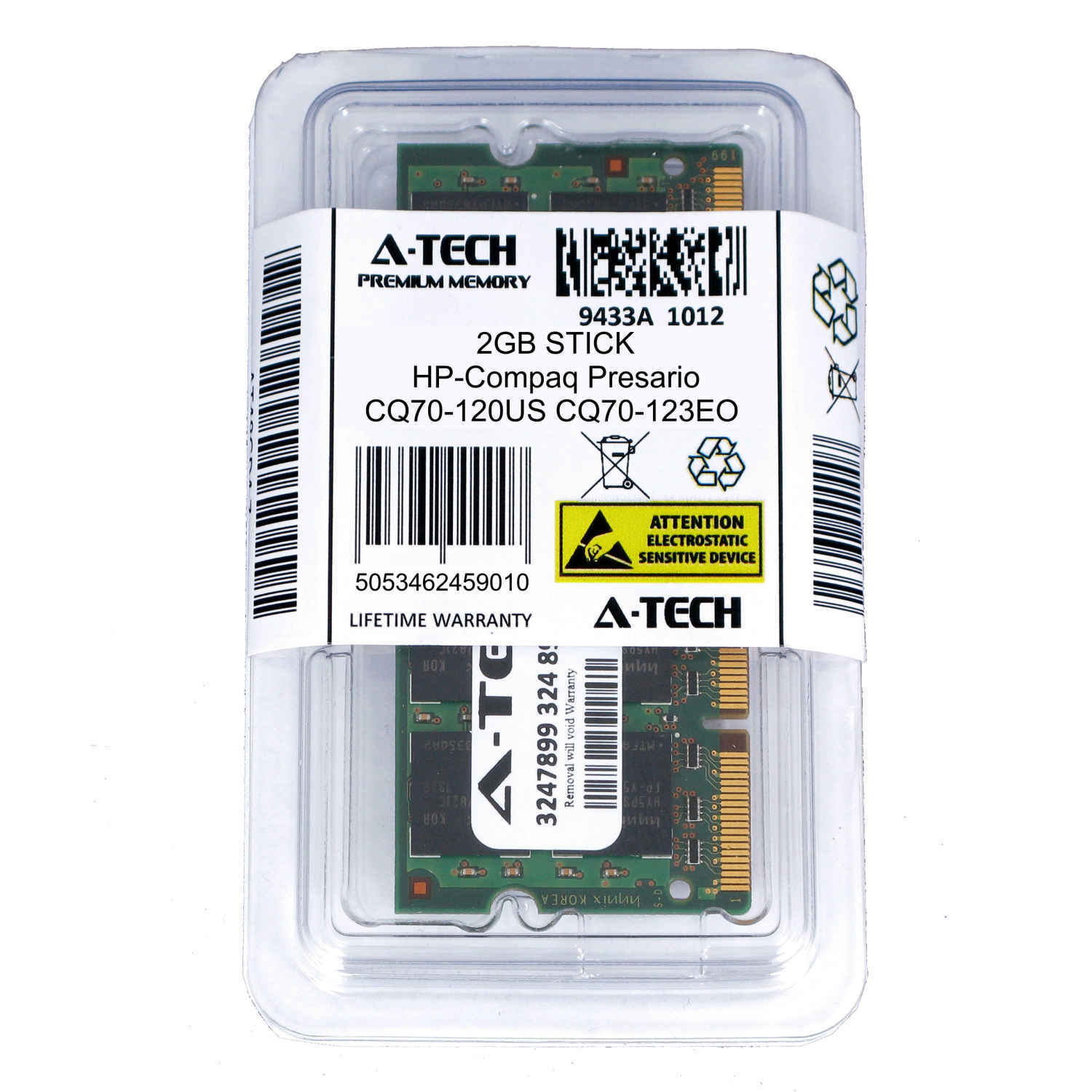 2GB SODIMM HP Compaq Presario CQ70-120US CQ70-123EO CQ70-124CA Ram Memory