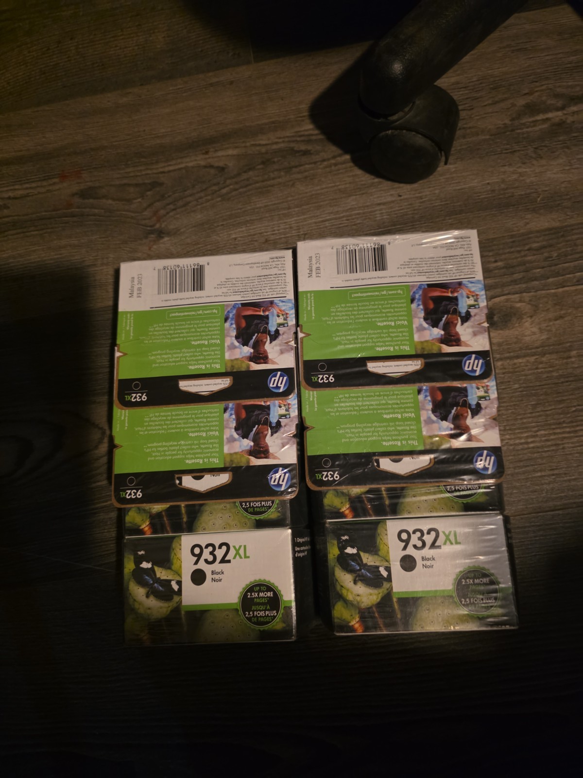8 Genuine HP 932XL Black Ink Cartridge EXP 2023