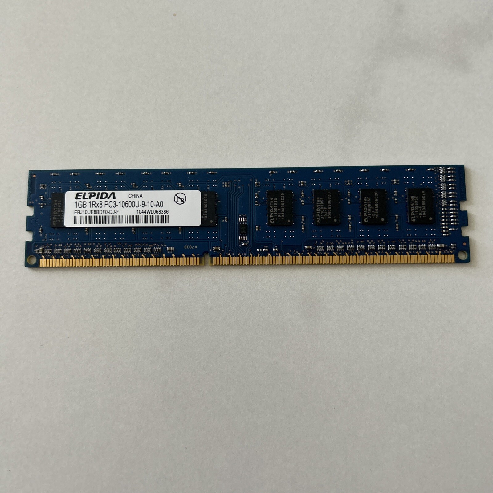 ELPIDA 1 GB 1Rx8 PC3-10600U-9-10-A0