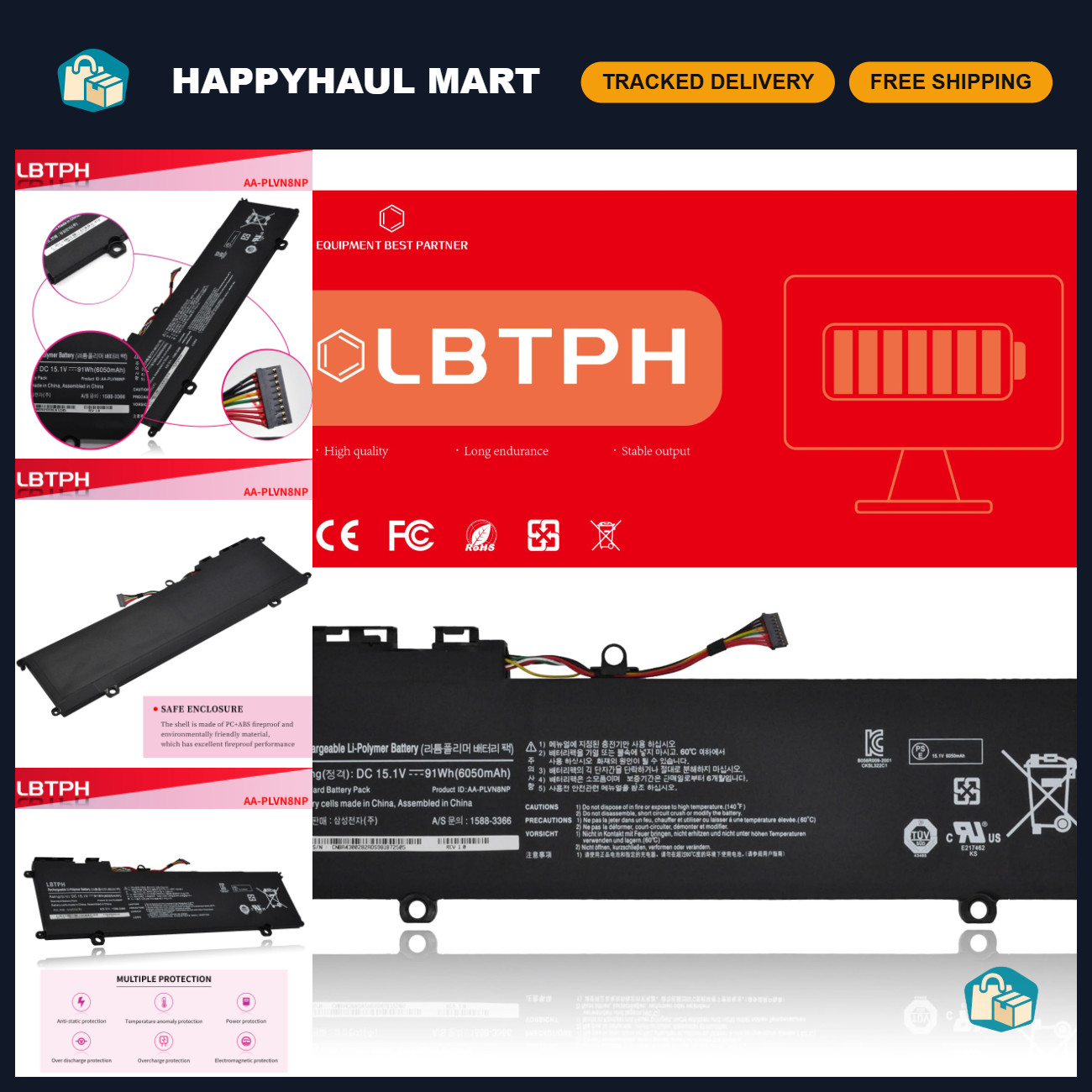 High-Capacity Laptop Battery for Samsung ATIV Book 8 Touch NP780Z5E, 780Z5E