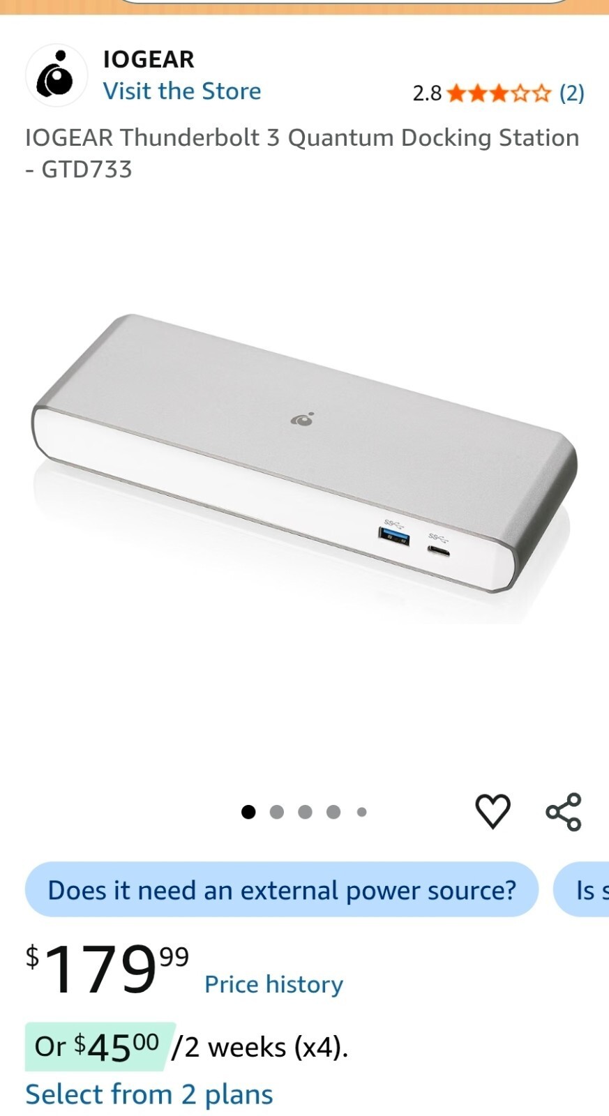 IO Gear Thunderbolt 3 Quantum Docing Station