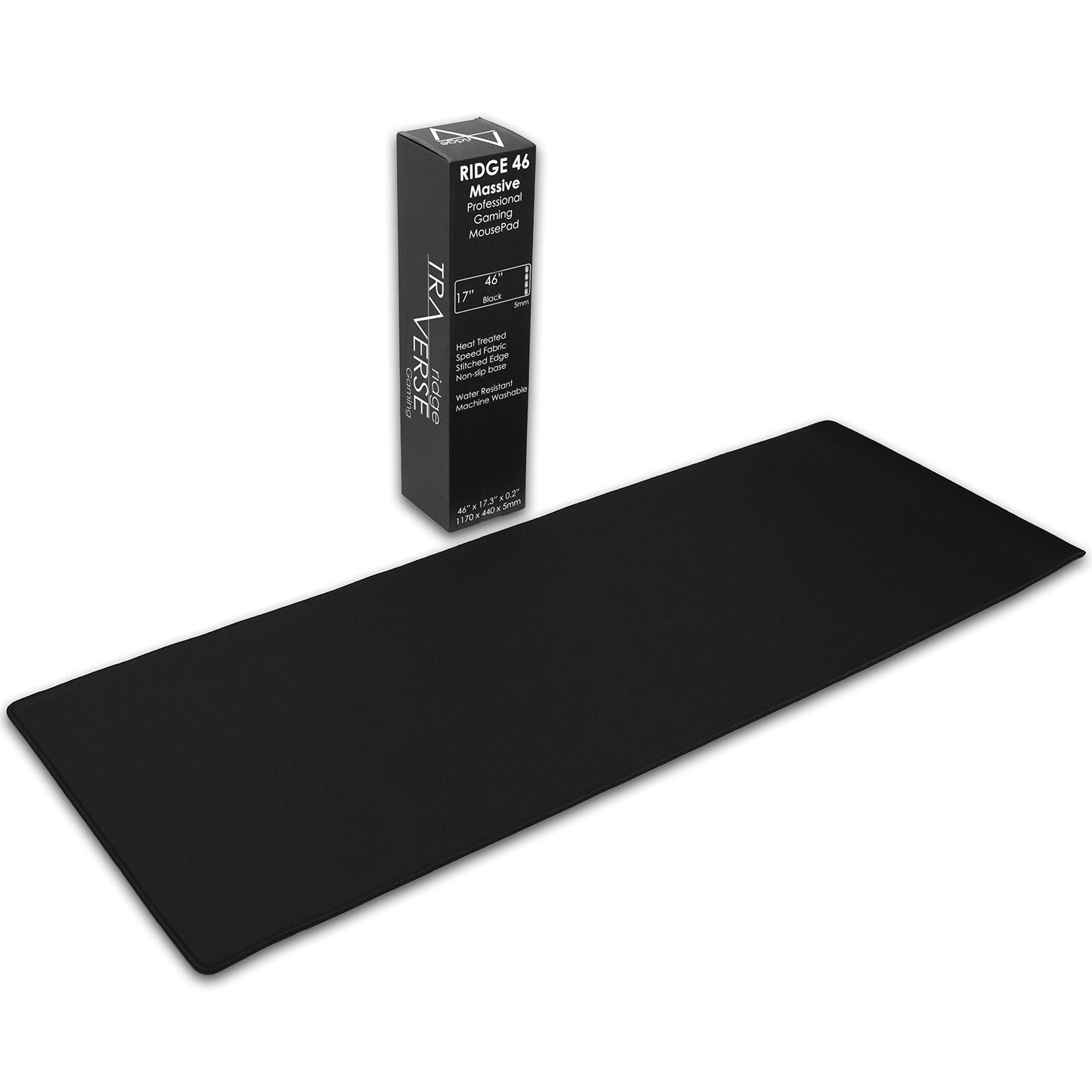 Gaming Mouse Pad (5mm) Massive 46 inch | 46x17.3x0.20 Extra Thick | Black | S...