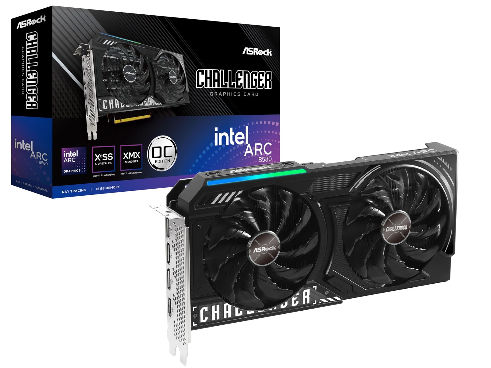ASRock B580 CL 12GO Intel Arc B580 12GB OC Graphics Card