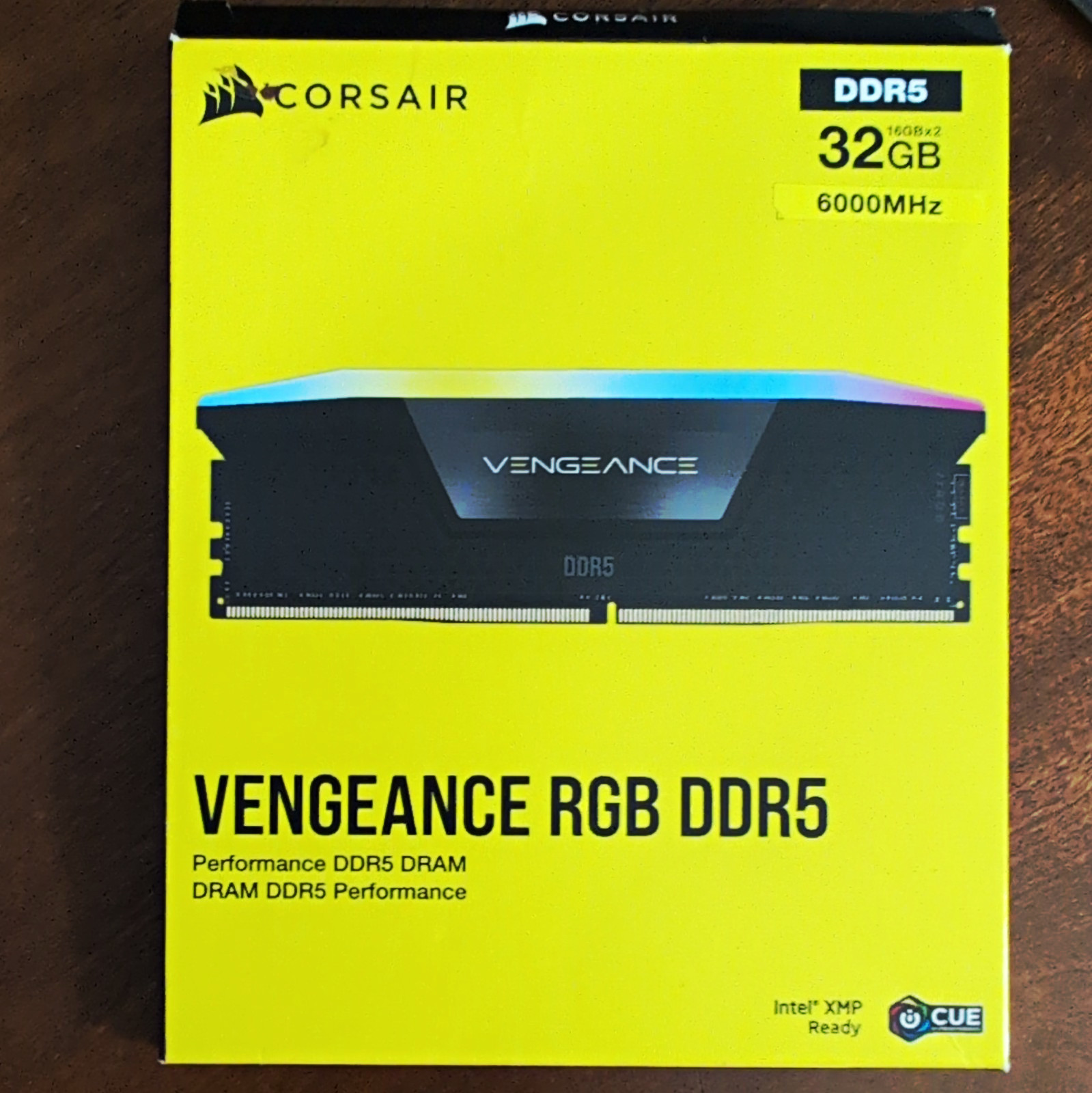 Corsair Vengeance RGB DDR5 32GB (2x16GB) 6000MHz DIMM XMP CMH32GX5M2E6000C36