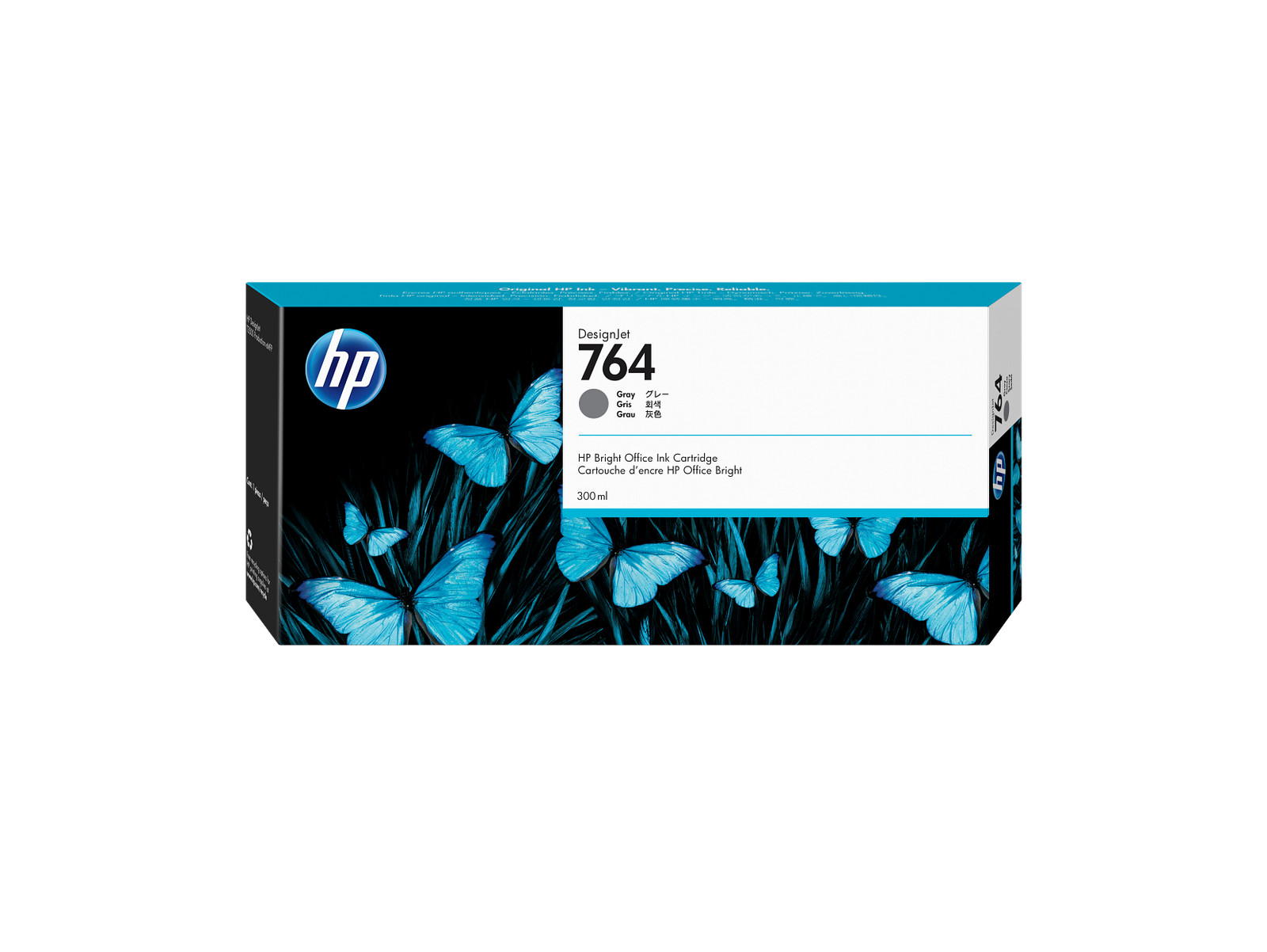 HP 764 300-ml Gray DesignJet Ink Cartridge, C1Q18A