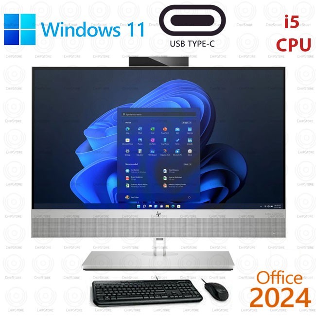 HP EliteOne 800 G6 24" AiO i5-10500 16 GB Ram 512GB NVMe SSD Win11Pro Office 24