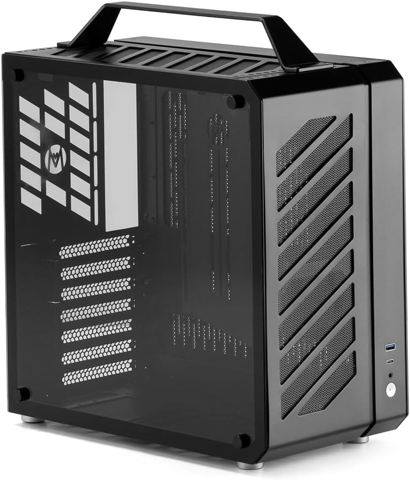 C34 Ultra-Compact Portable ATX PC Case with Handle | Full ATX in Mini-Itx Size.