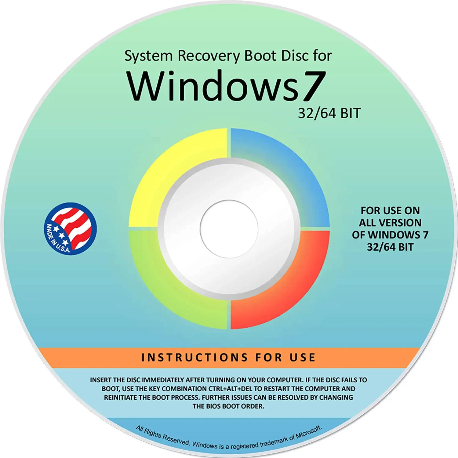 DVD For Windows 7 All Versions 32/64 bit Recover Restore Repair Boot Disc NEW