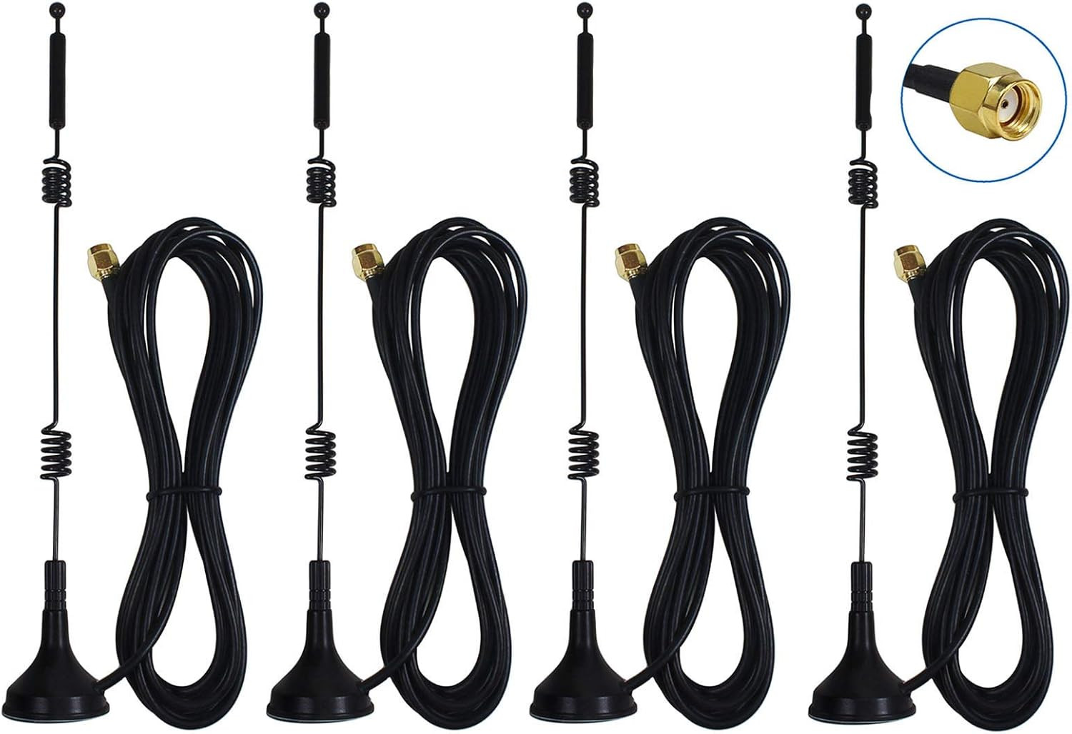 Dual Band Long Range Wifi Antenna (4-Pack), Eifagur 9Dbi 2.4GHZ 5GHZ 5.8GHZ RP-S