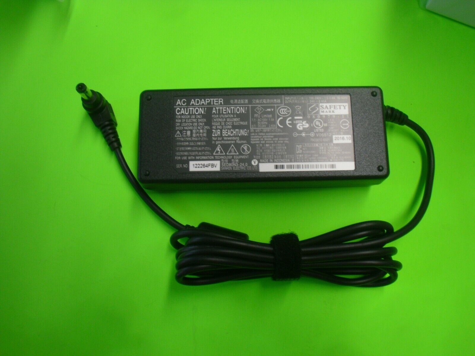 New AC Power Adapter Supply for Fujitsu fi-7160 fi-7180 fi-7260 fi-7280 24V