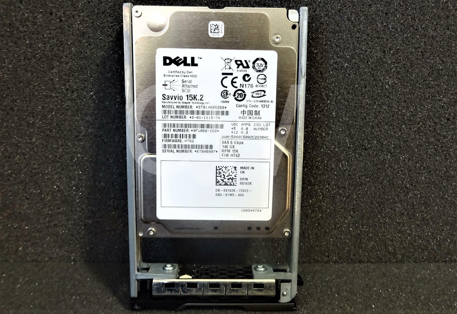 X162K ST9146852SS Dell 146GB 15KRPM 6Gb/s 2.5"SAS SERVER HDD Hard Drive W/R Tray