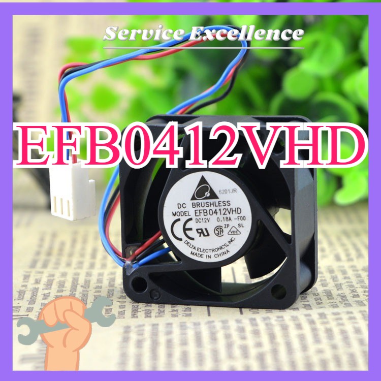 5pcs Delta Server Fan DC 12V 0.18A 4020 EFB0412VHD Cooling Fan 3-Pin 40x40x20mm
