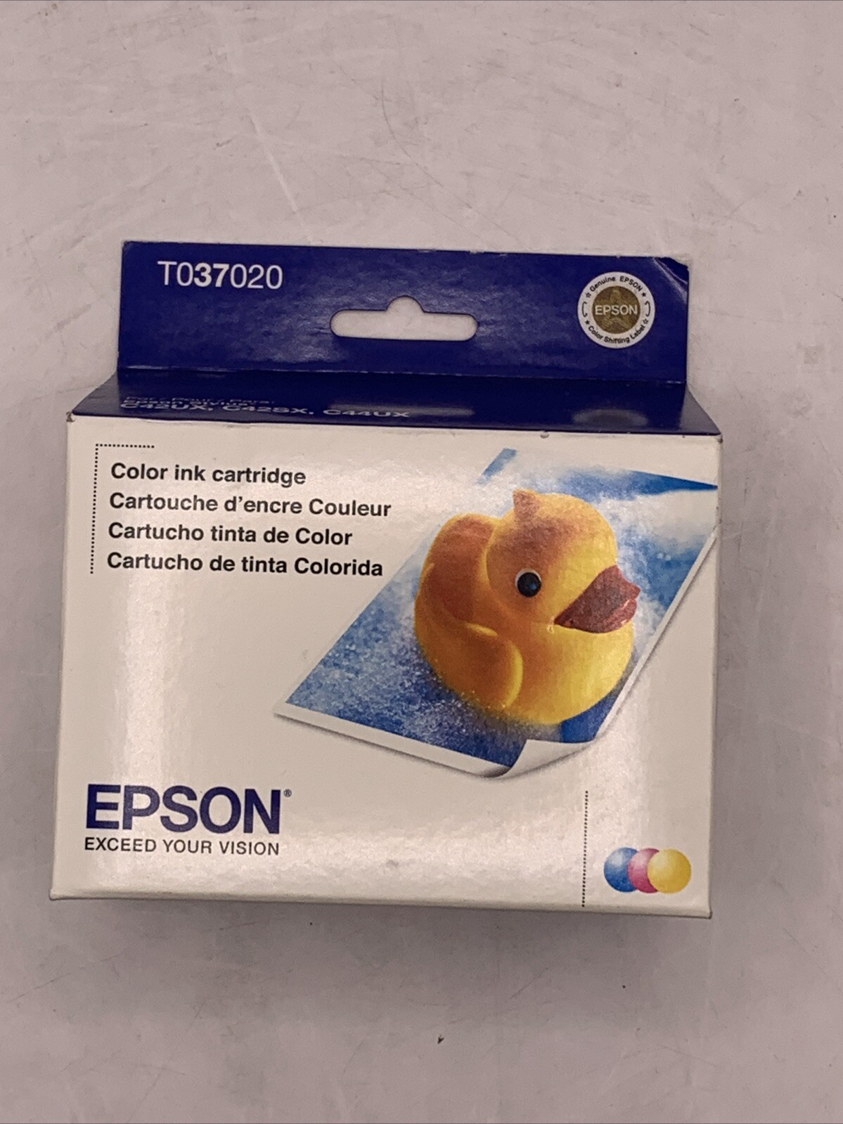 Genuine Epson Ink Cartridge T037020 Color Genuine Stylus C42UX, expired, OEM