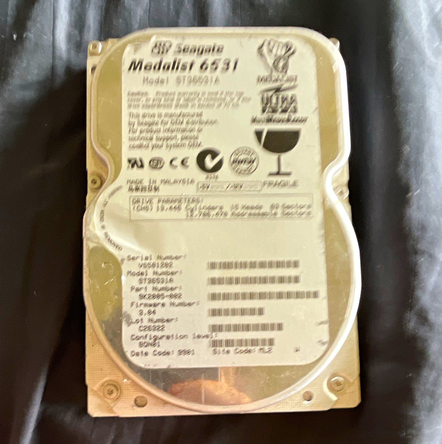 Seagate Medalist 6531 ST36531A 6.5GB 3.5" IDE 5400RPM 512KB SeaShield HDD UNTEST