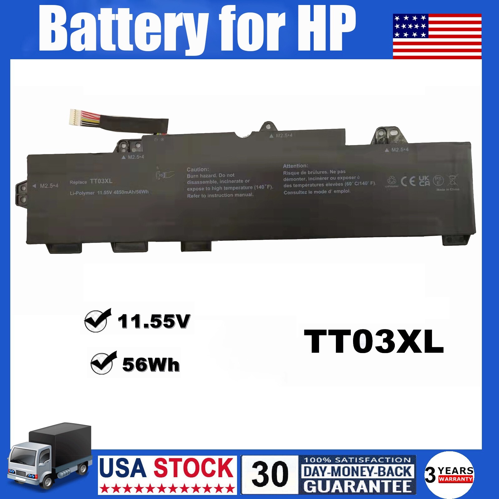TT03XL Battery for HP EliteBook 850 G5/ 850 G6 ZBook 15U G5 Series 933322-855 US