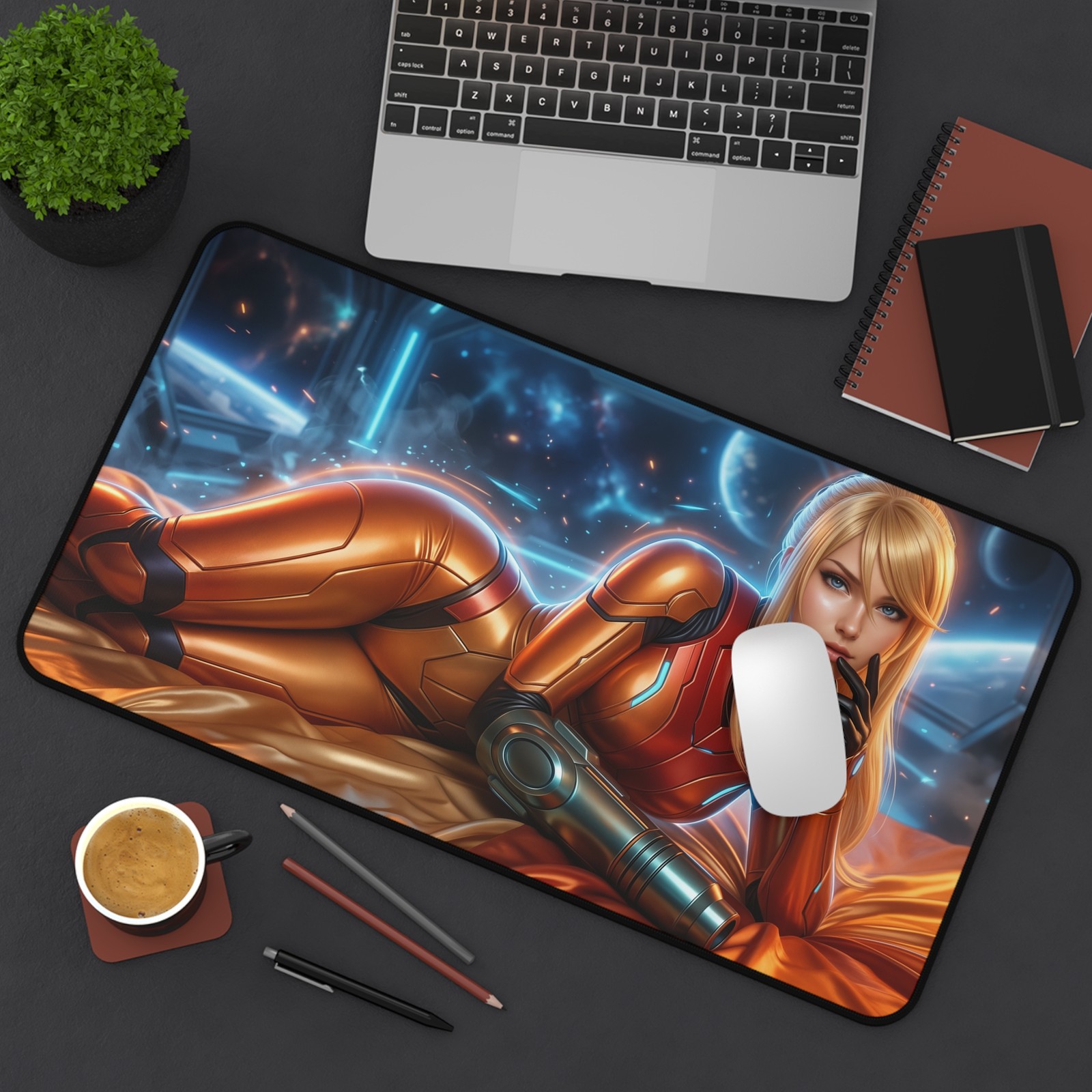 Samus Aran Mouse Pad, XXL Gaming Desk Mat, Keyboard Pad